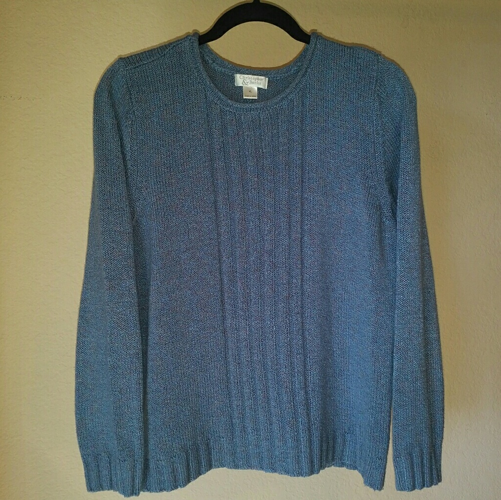 Christopher & Banks Cable Knit Crew Neck Sweater
